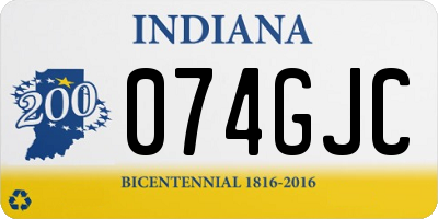 IN license plate 074GJC