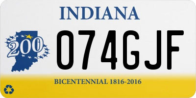 IN license plate 074GJF