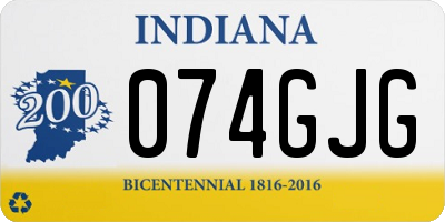 IN license plate 074GJG