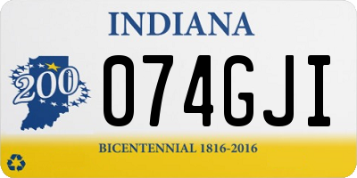 IN license plate 074GJI