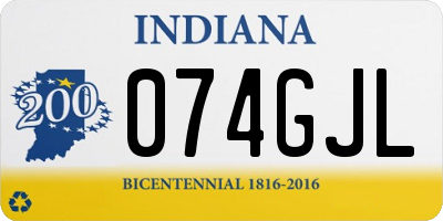 IN license plate 074GJL