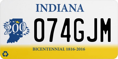 IN license plate 074GJM