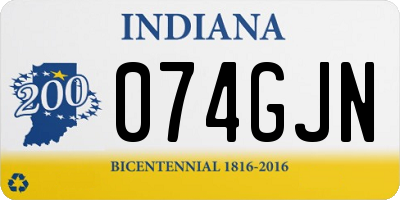 IN license plate 074GJN