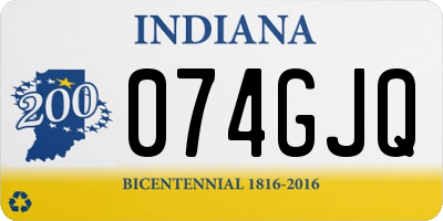 IN license plate 074GJQ