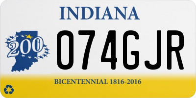 IN license plate 074GJR
