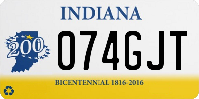 IN license plate 074GJT