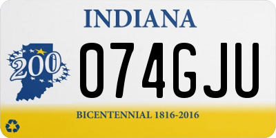 IN license plate 074GJU