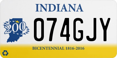 IN license plate 074GJY