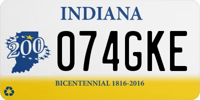 IN license plate 074GKE