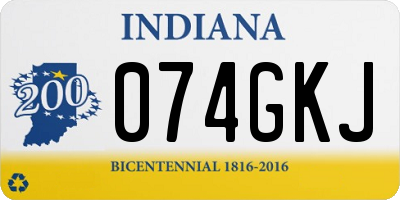 IN license plate 074GKJ