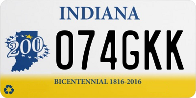 IN license plate 074GKK