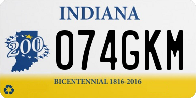 IN license plate 074GKM