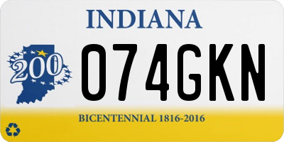 IN license plate 074GKN