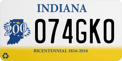 IN license plate 074GKO