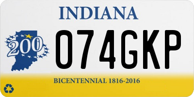 IN license plate 074GKP