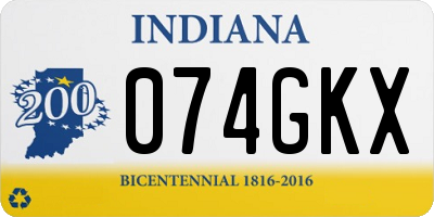 IN license plate 074GKX