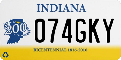 IN license plate 074GKY