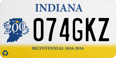 IN license plate 074GKZ