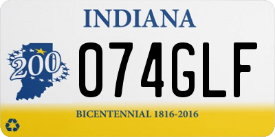 IN license plate 074GLF