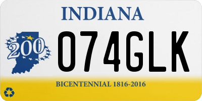 IN license plate 074GLK