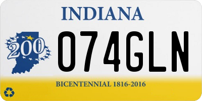 IN license plate 074GLN