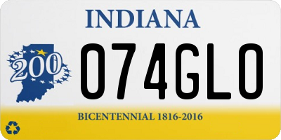 IN license plate 074GLO