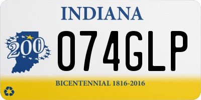 IN license plate 074GLP