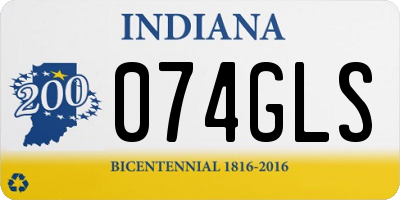 IN license plate 074GLS