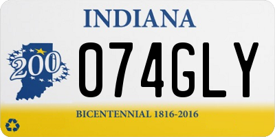 IN license plate 074GLY
