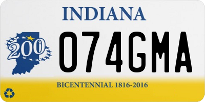 IN license plate 074GMA