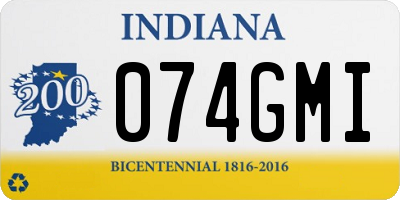 IN license plate 074GMI