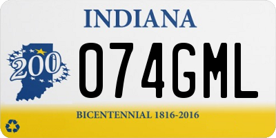 IN license plate 074GML