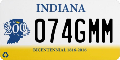 IN license plate 074GMM