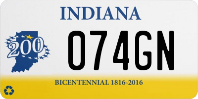 IN license plate 074GN