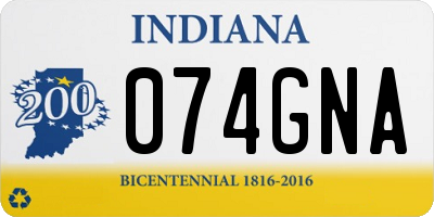 IN license plate 074GNA