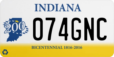 IN license plate 074GNC