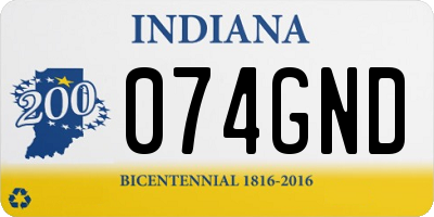IN license plate 074GND