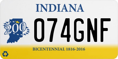 IN license plate 074GNF