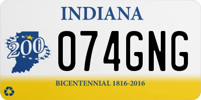 IN license plate 074GNG