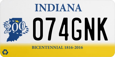 IN license plate 074GNK