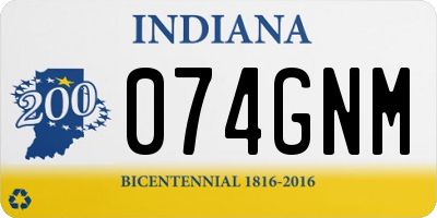 IN license plate 074GNM
