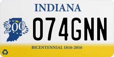 IN license plate 074GNN