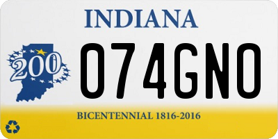 IN license plate 074GNO
