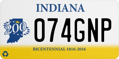 IN license plate 074GNP