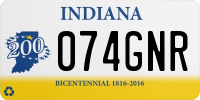 IN license plate 074GNR