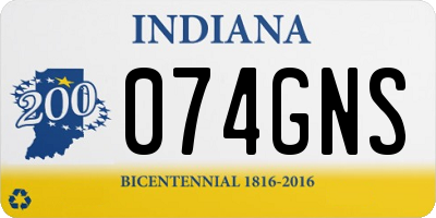IN license plate 074GNS