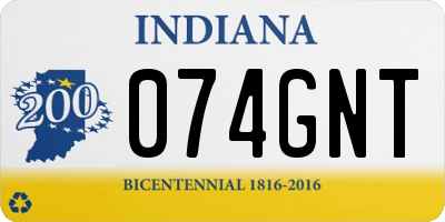 IN license plate 074GNT