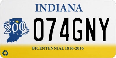 IN license plate 074GNY