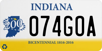 IN license plate 074GOA
