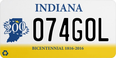 IN license plate 074GOL